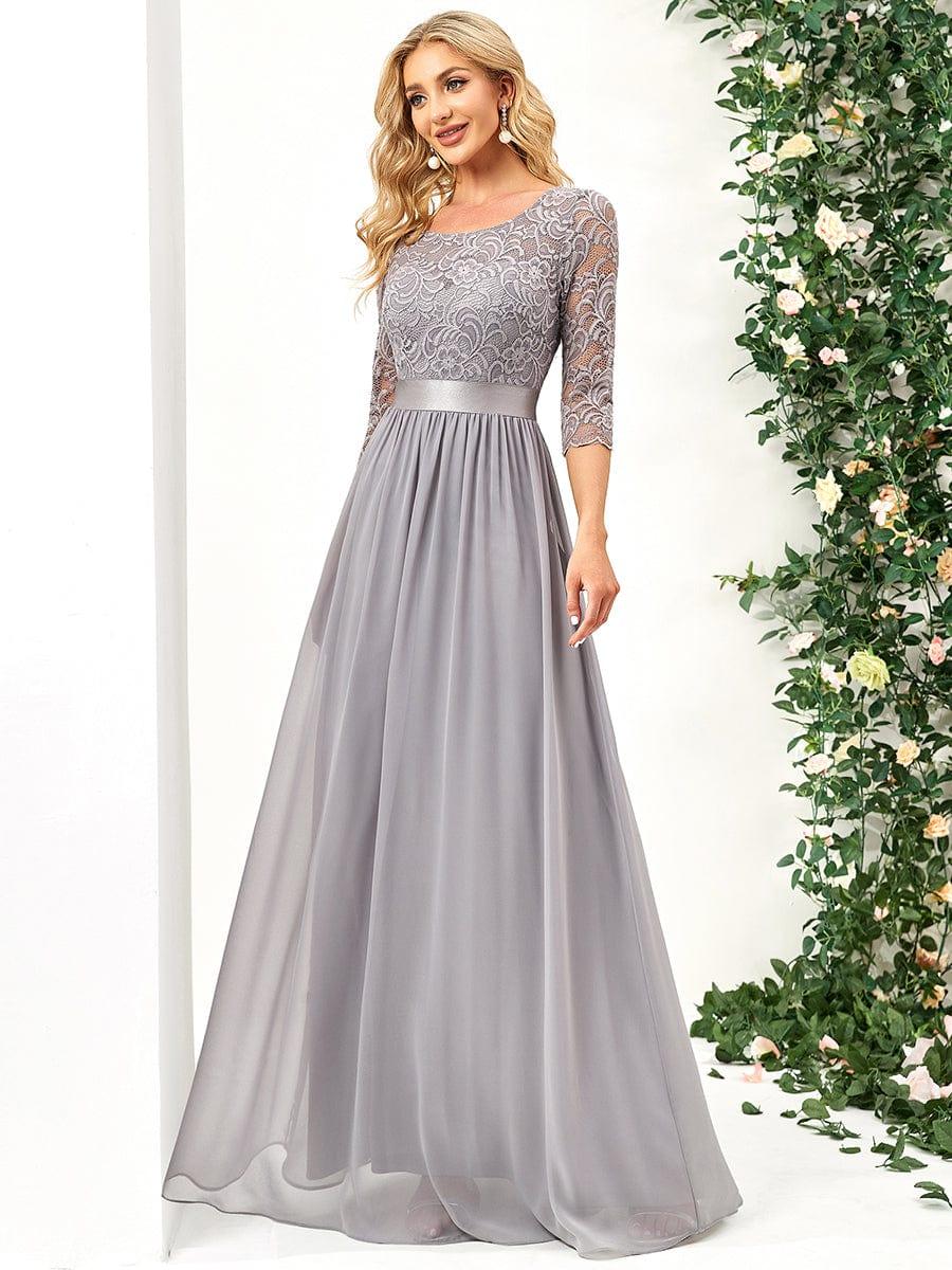 Eva | Ruched Waist A-Line Lace Mother of the Bride Outfits