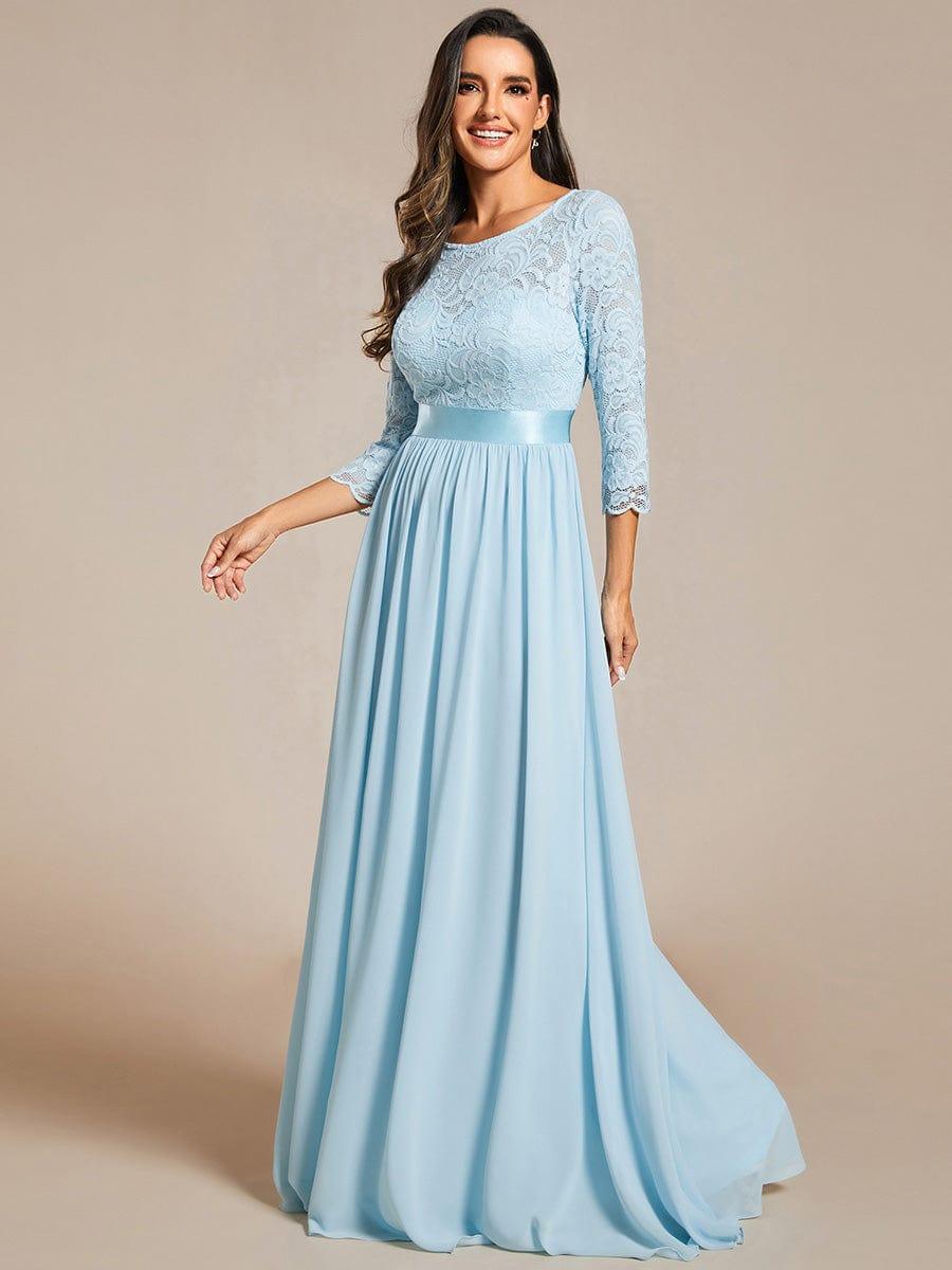 Eva | Ruched Waist A-Line Lace Mother of the Bride Outfits