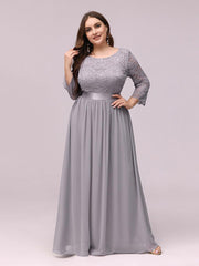 Eva | Ruched Waist A-Line Lace Mother of the Bride Outfits