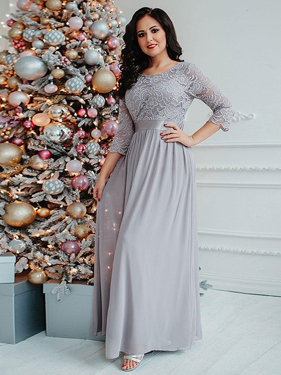 Eva | Ruched Waist A-Line Lace Mother of the Bride Outfits