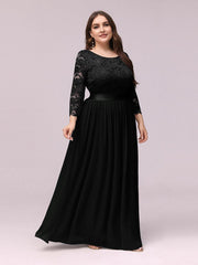 Eva | Ruched Waist A-Line Lace Mother of the Bride Outfits