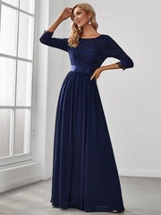 Eva | Ruched Waist A-Line Lace Mother of the Bride Outfits