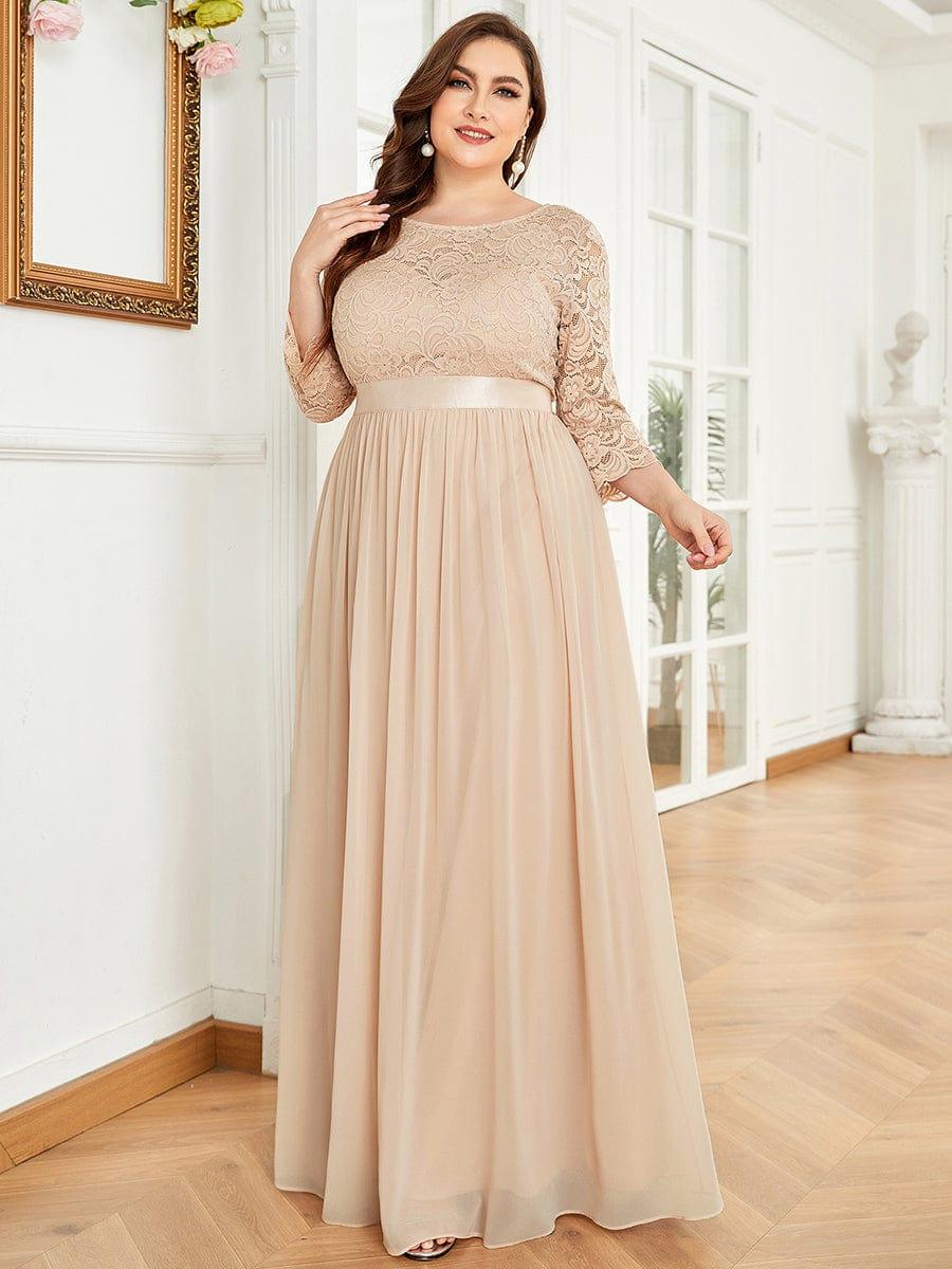Eva | Ruched Waist A-Line Lace Mother of the Bride Outfits
