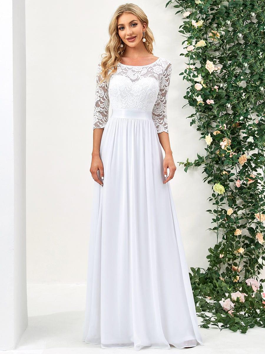 Eva | Ruched Waist A-Line Lace Mother of the Bride Outfits