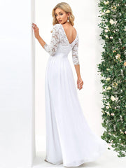Eva | Ruched Waist A-Line Lace Mother of the Bride Outfits