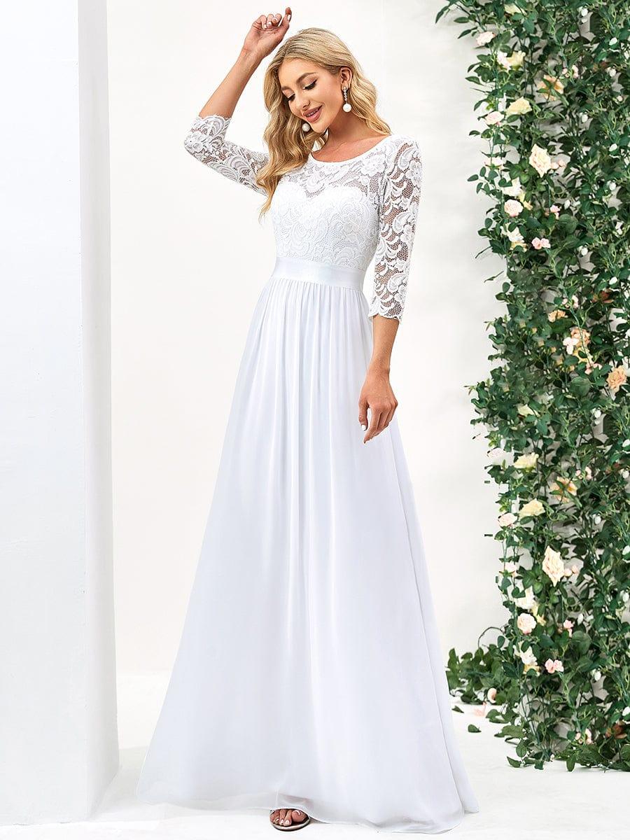 Eva | Ruched Waist A-Line Lace Mother of the Bride Outfits