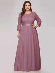 Eva | Ruched Waist A-Line Lace Mother of the Bride Outfits