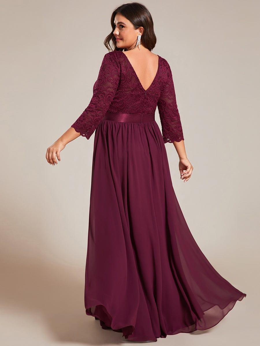 Eva | Ruched Waist A-Line Lace Mother of the Bride Outfits