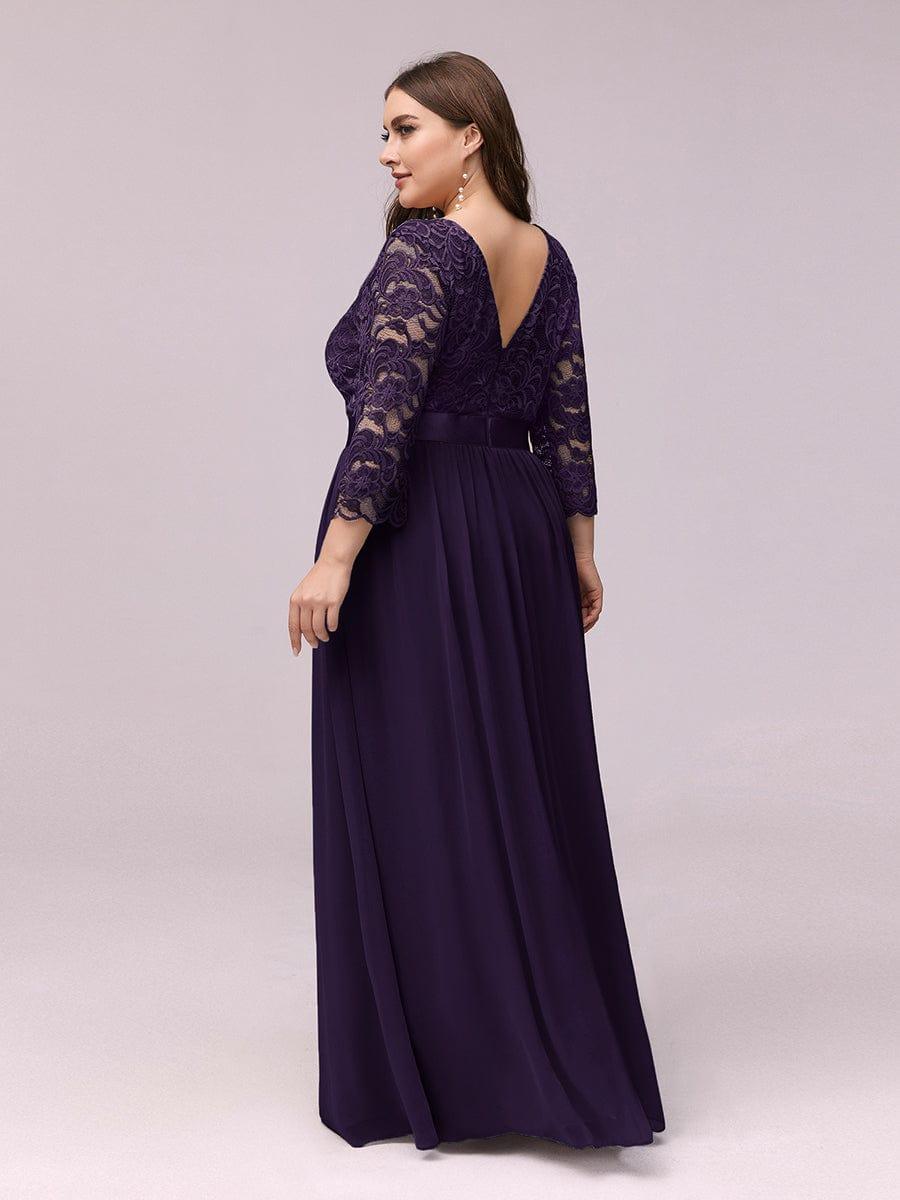 Eva | Ruched Waist A-Line Lace Mother of the Bride Outfits
