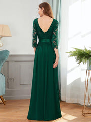 Eva | Ruched Waist A-Line Lace Mother of the Bride Outfits