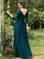 Eva | Ruched Waist A-Line Lace Mother of the Bride Outfits