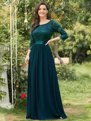 Eva | Ruched Waist A-Line Lace Mother of the Bride Outfits