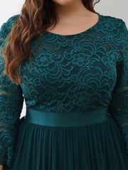 Eva | Ruched Waist A-Line Lace Mother of the Bride Outfits