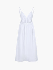 Fernanda | Relaxed Fit Backless Cotton Long Dress
