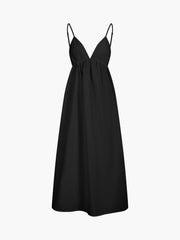 Fernanda | Relaxed Fit Backless Cotton Long Dress