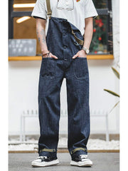 Finley | Loose Fit Straight Leg Denim Overalls