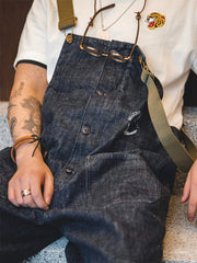Finley | Loose Fit Straight Leg Denim Overalls