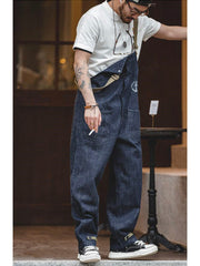 Finley | Loose Fit Straight Leg Denim Overalls