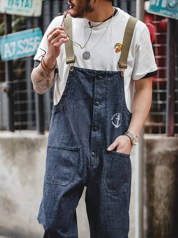 Finley | Loose Fit Straight Leg Denim Overalls