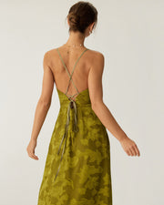Frances | Ruched Fit Backless Floral Maxi Dress