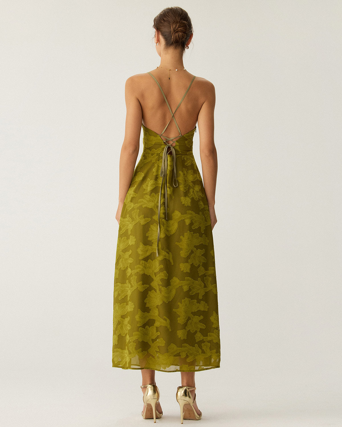 Frances | Ruched Fit Backless Floral Maxi Dress