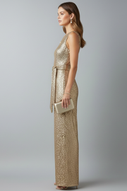 Georgia | Straight Leg Sequin Evening Jumpsuit