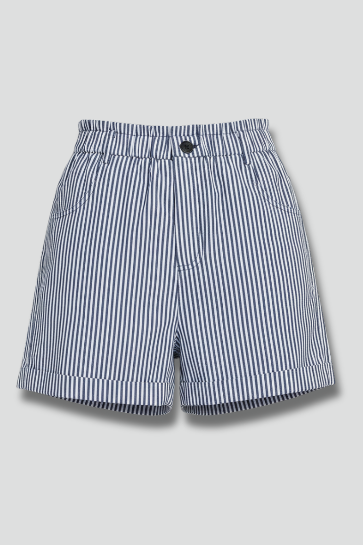 Gianna | High Waist Tailored Striped Shorts