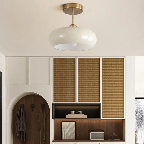 Glass Bauhaus Ceiling Light with Warm Gradient Shade – Ideal for Living Room or Hallway