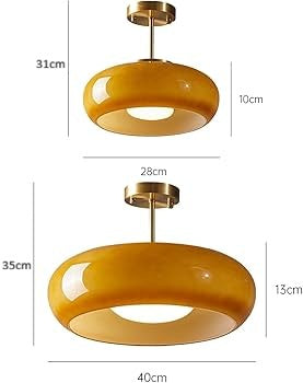 Glass Bauhaus Ceiling Light with Warm Gradient Shade – Ideal for Living Room or Hallway