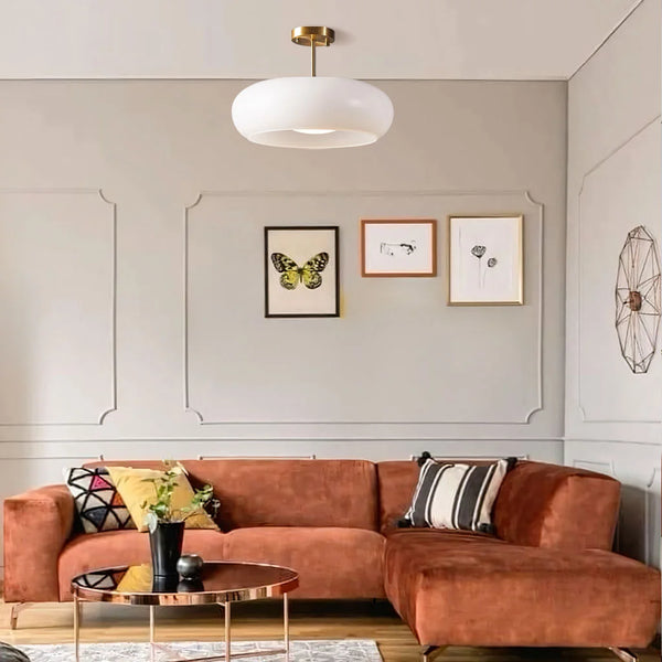 Glass Bauhaus Ceiling Light with Warm Gradient Shade – Ideal for Living Room or Hallway