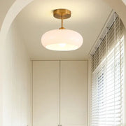 Glass Bauhaus Ceiling Light with Warm Gradient Shade – Ideal for Living Room or Hallway