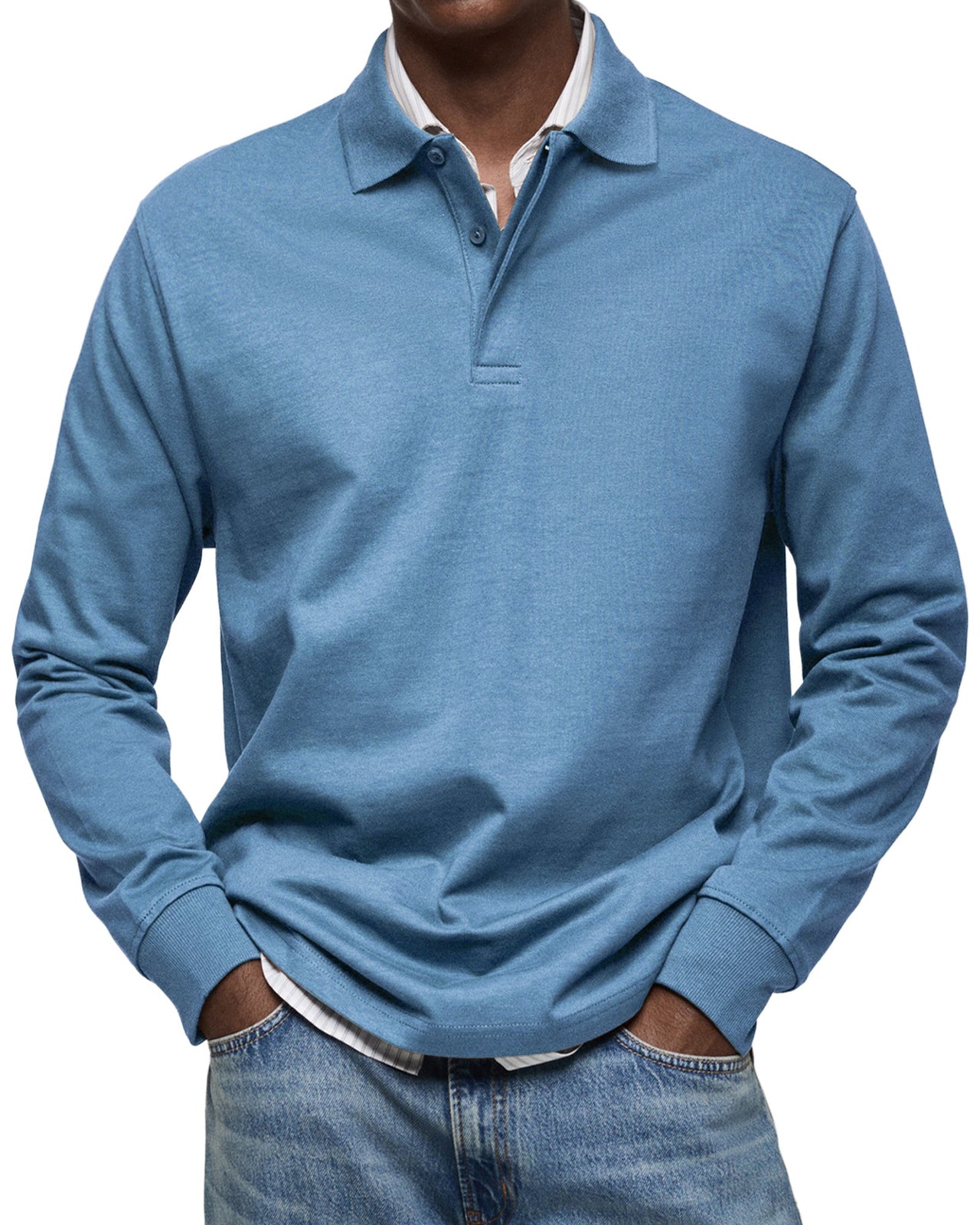 Graham | Slim Fit Long Sleeve Polo Sweater