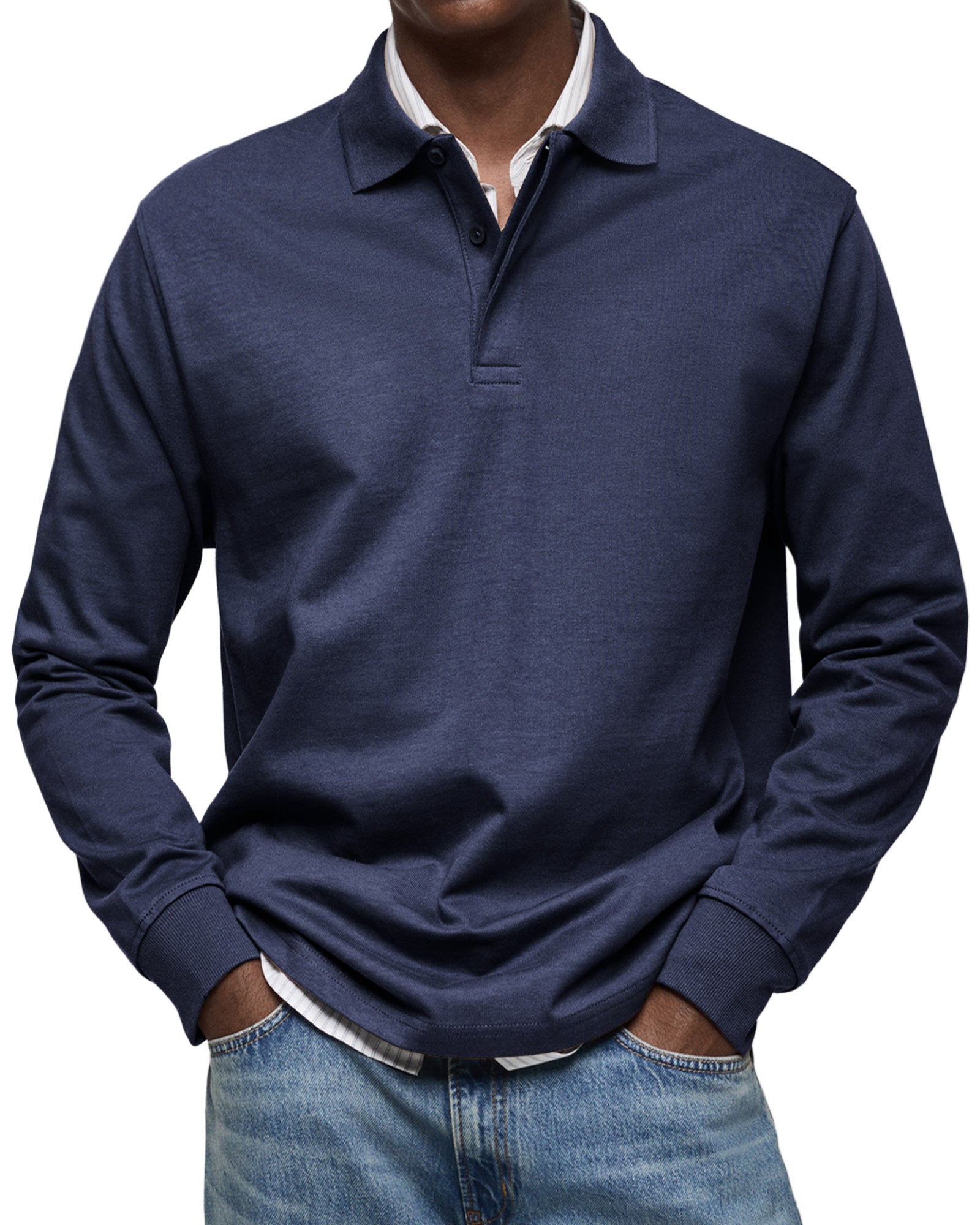 Graham | Slim Fit Long Sleeve Polo Sweater
