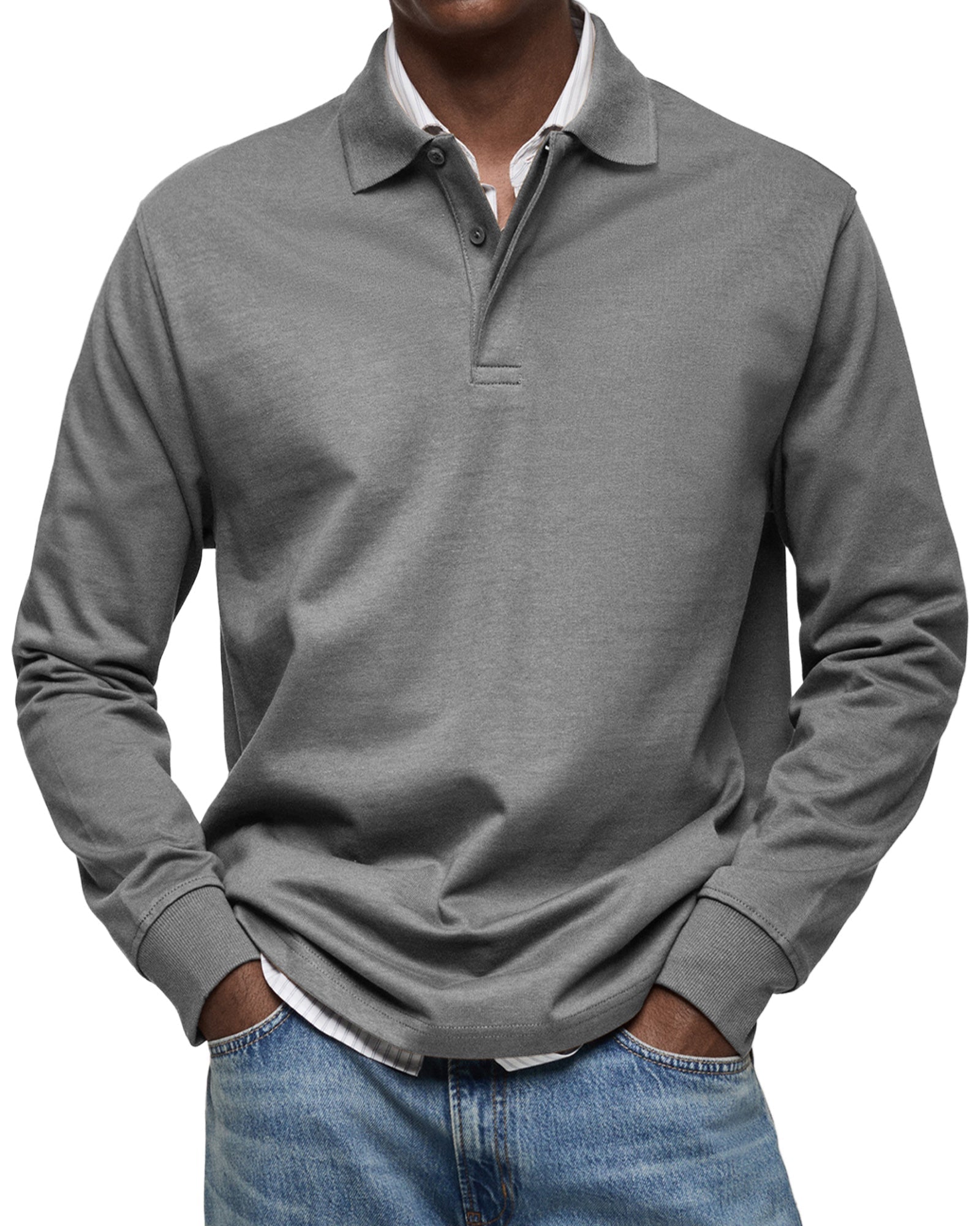 Graham | Slim Fit Long Sleeve Polo Sweater