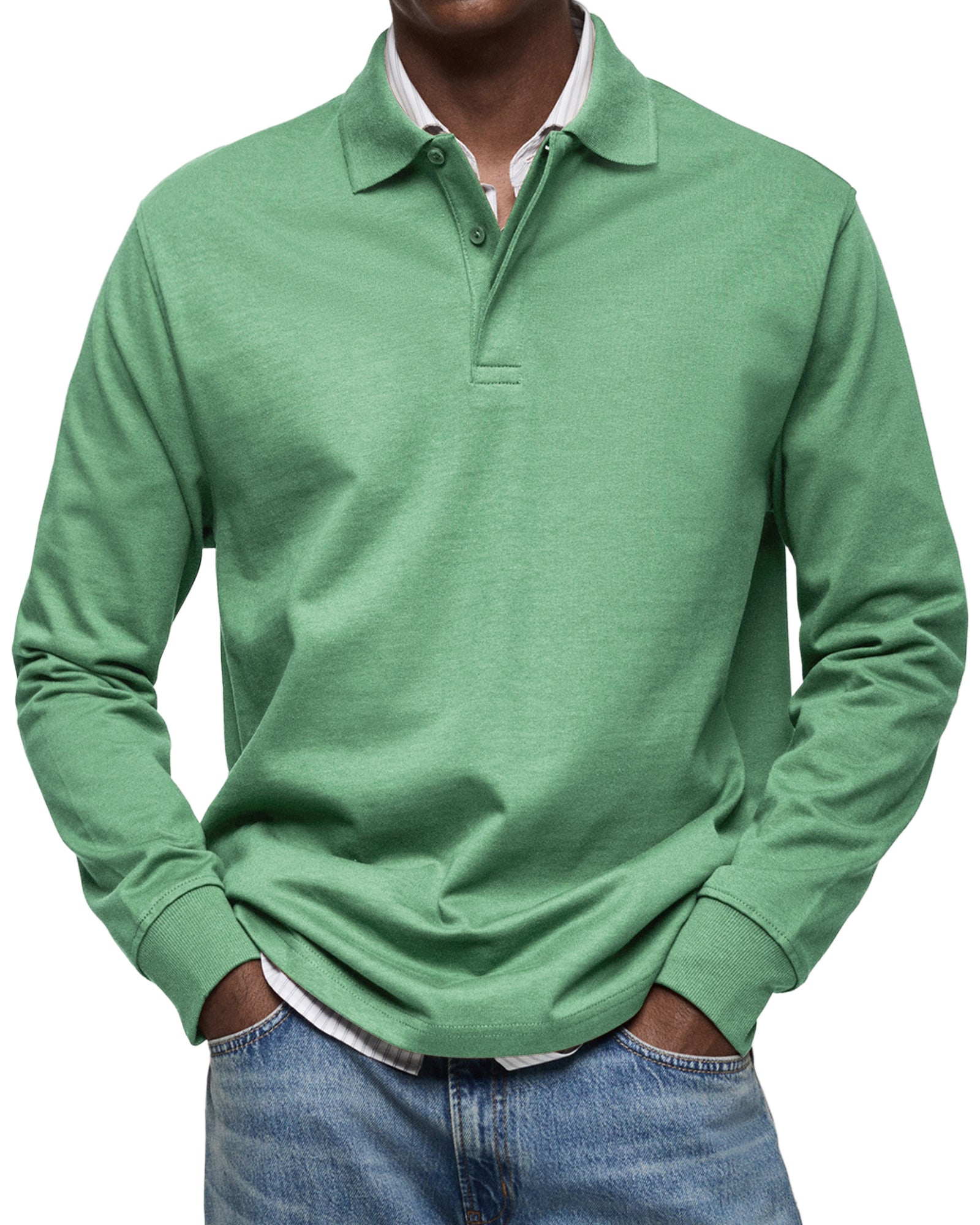 Graham | Slim Fit Long Sleeve Polo Sweater