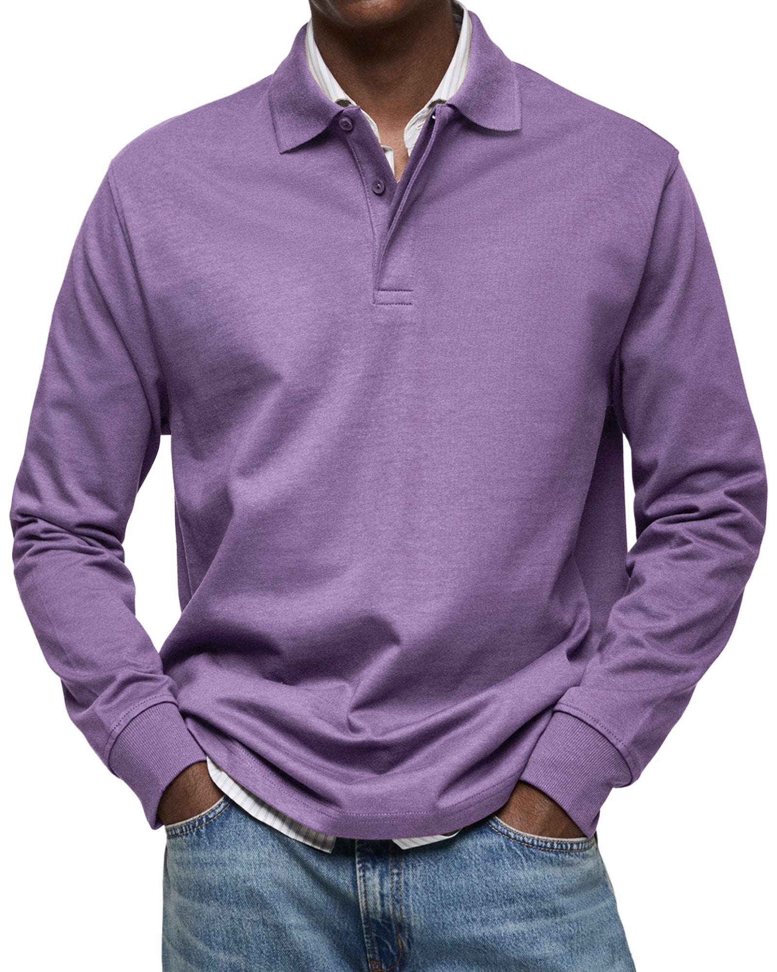 Graham | Slim Fit Long Sleeve Polo Sweater