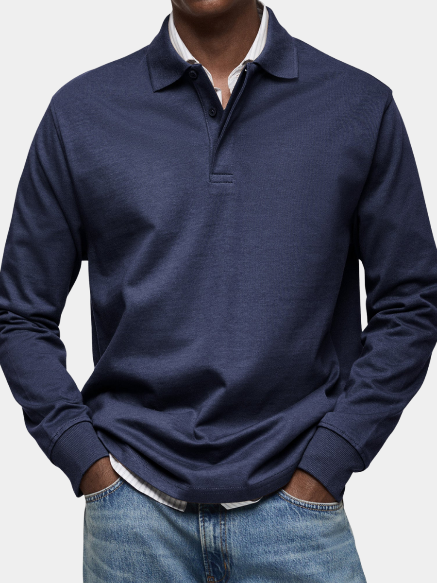 Graham | Slim Fit Long Sleeve Polo Sweater