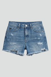 Greta | Relaxed Fit Distressed Denim Shorts