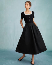 Haven | High Waist Pleated Maxi Skirt