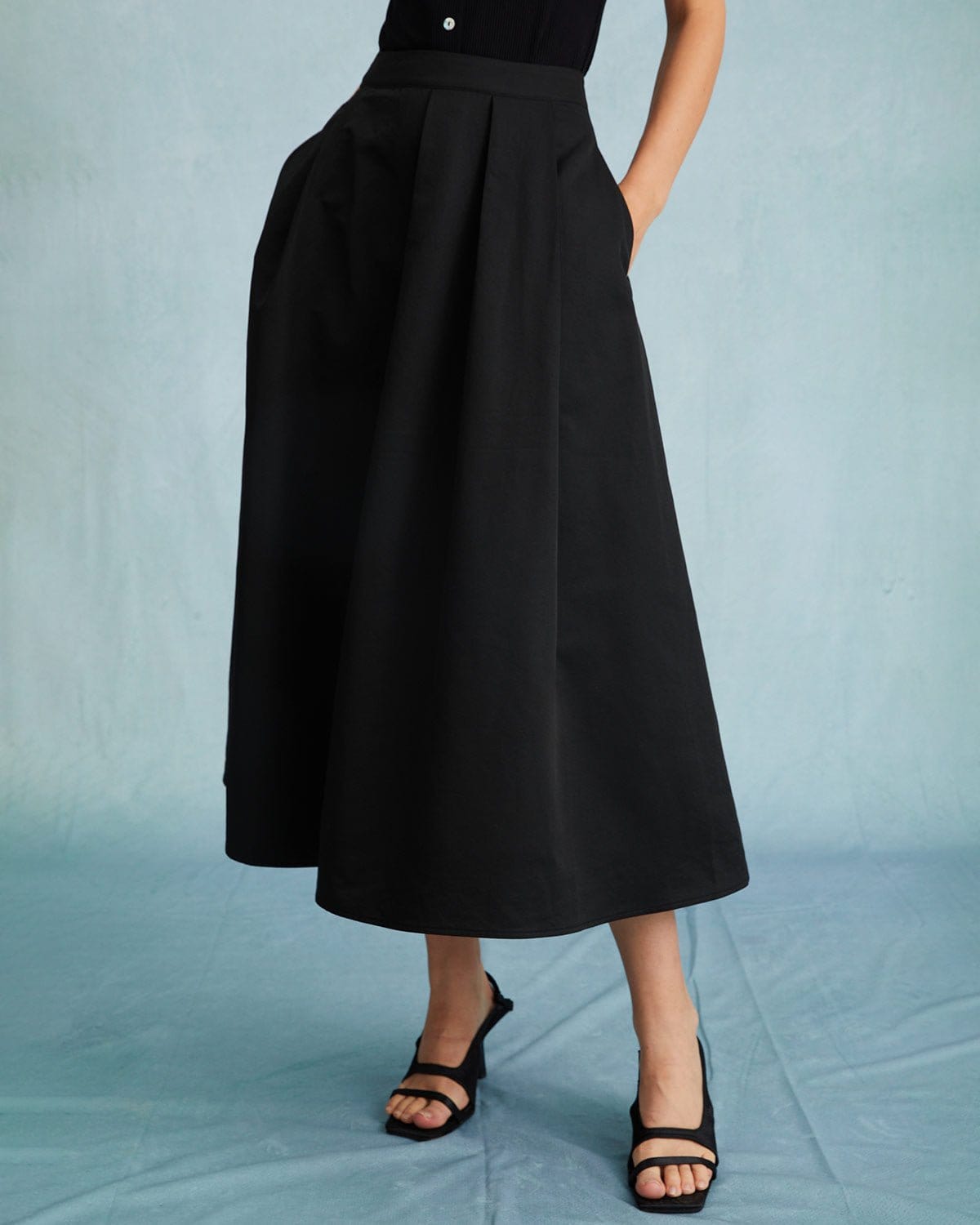 Haven | High Waist Pleated Maxi Skirt