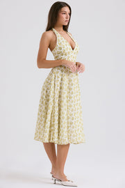 Hayden | Vintage Fit Floral Print Halter Sundress