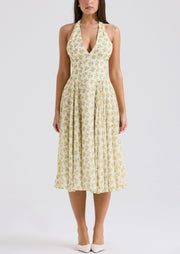 Hayden | Vintage Fit Floral Print Halter Sundress