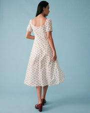 Helena | Ruched Fit Short Sleeve Floral Summer Dress
