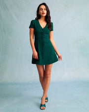 Ida | Relaxed Fit V-Neck Button-Up Summer Dress