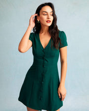 Ida | Relaxed Fit V-Neck Button-Up Summer Dress