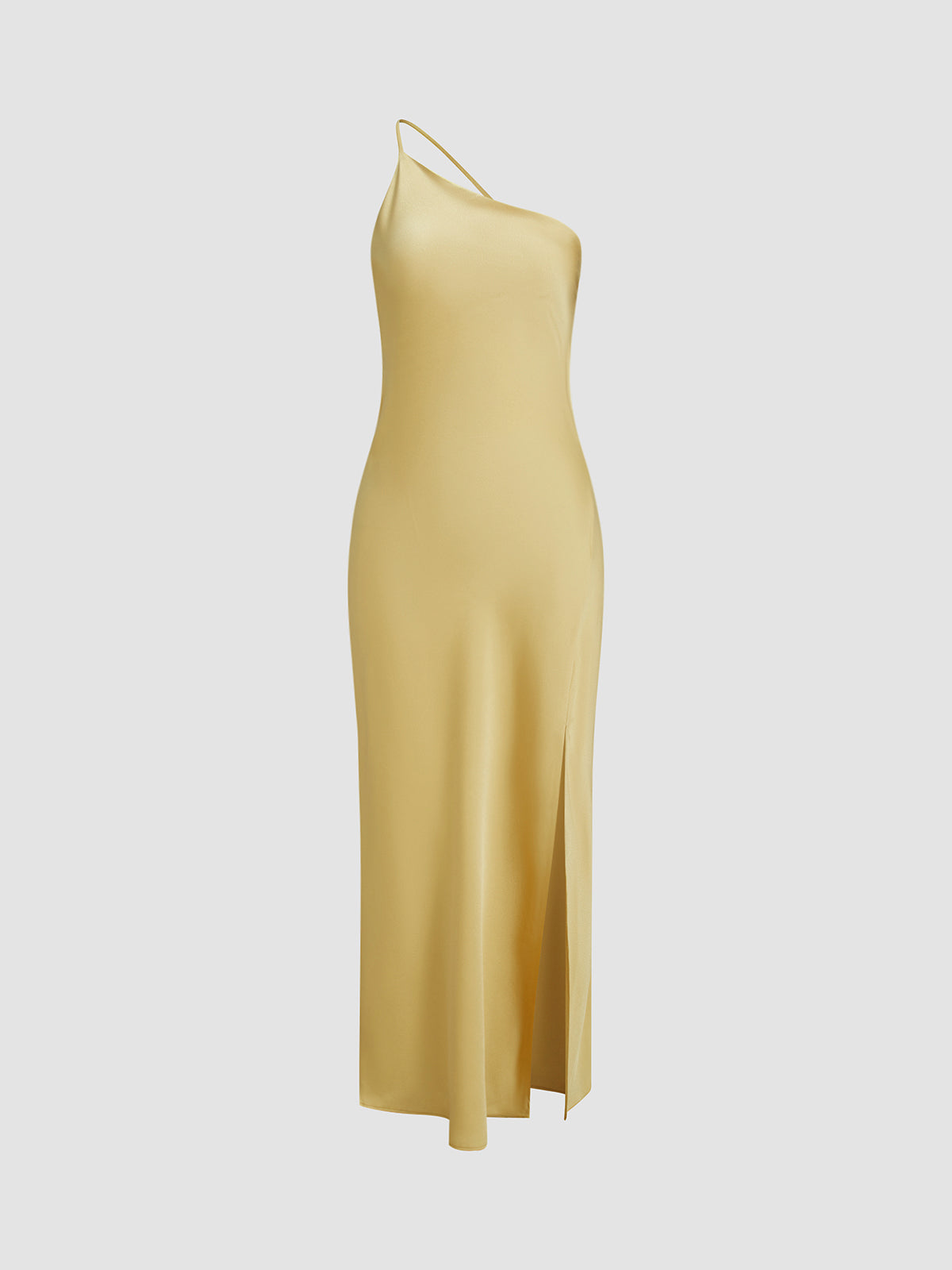 Jade | Open Back Satin Prom Dress With Side Slit