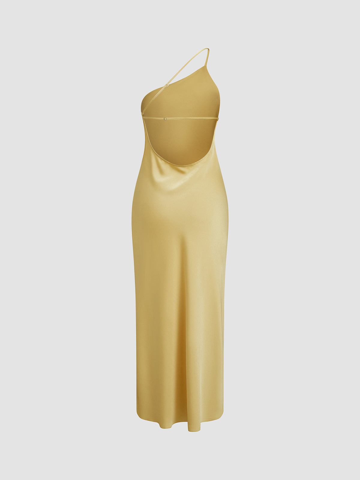 Jade | Open Back Satin Prom Dress With Side Slit