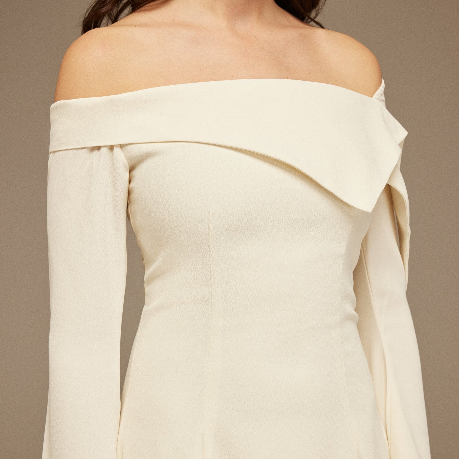Justine | Asymmetric Neckline A-Line Wedding Guest Dress