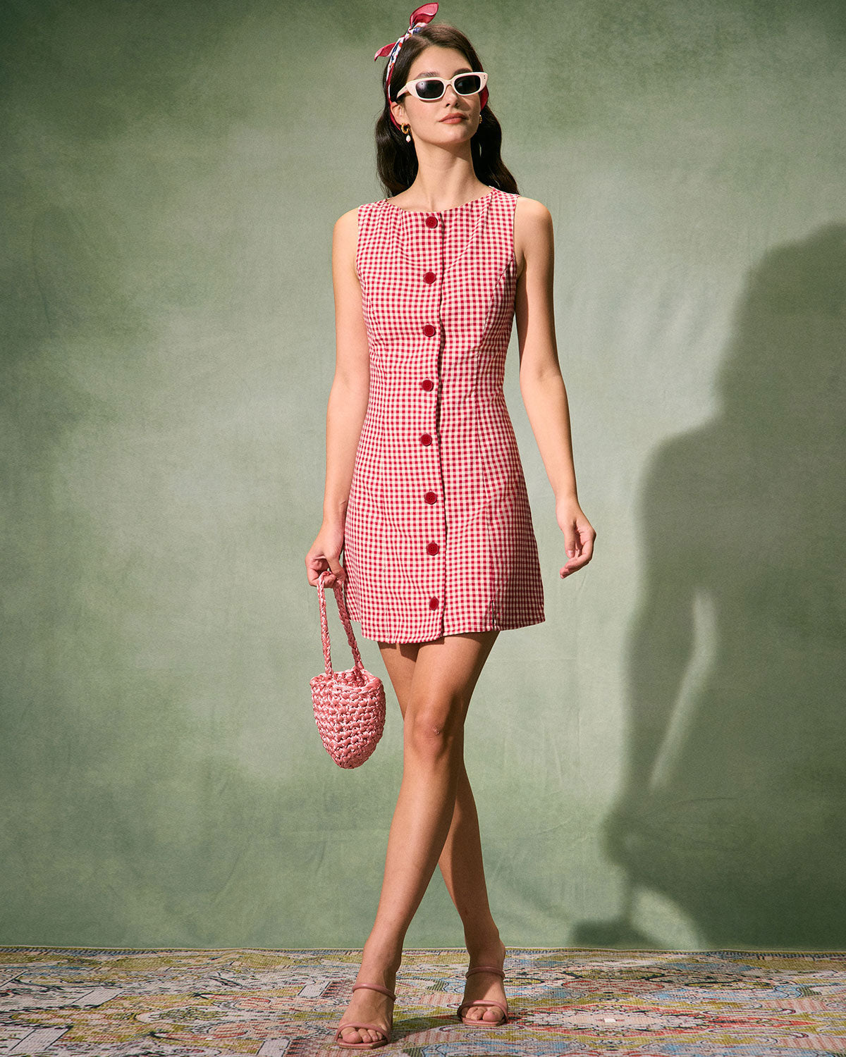 Kaia | Fitted Sleeveless Plaid Mini Ladies Day Dress
