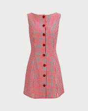 Kaia | Fitted Sleeveless Plaid Mini Ladies Day Dress